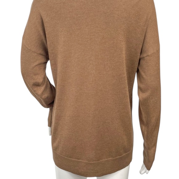 NAADAM Brown Silk Cashmere Turtleneck Tunic Sweater Size XS NWOT - Picture 12 of 16